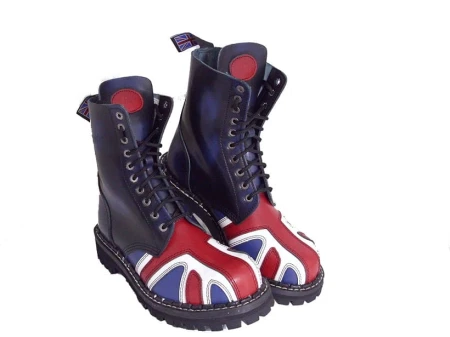 Glany STEADY'S flaga angielska Union Jack 10 dziurek skóra (1)