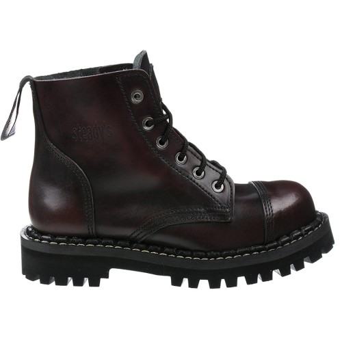 Przejdź do produktu Glany Steady's 6 dziurek przecierane na bordo