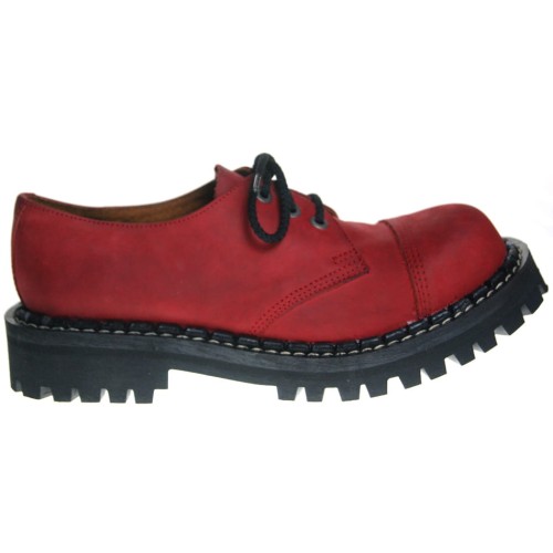 Przejdź do produktu Glany Steady's 3 dziurki półbuty czerwone Crazy Horse