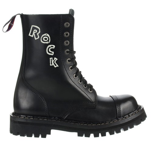 Przejdź do produktu Glany Steady's 10 dziurek czarne haft Rock