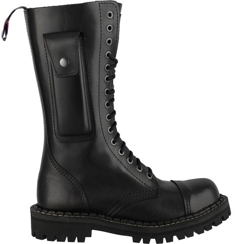 Przejdź do produktu Glany Steady's 15 dziurek czarne z dużą kieszenią