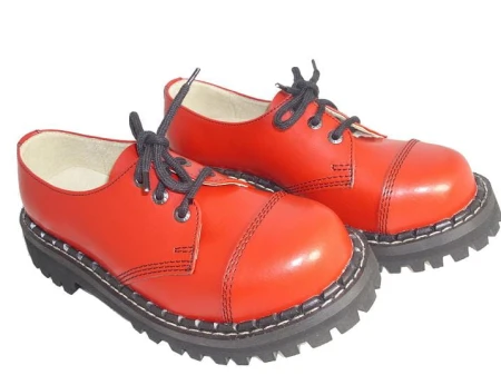 Glany STEADY'S czerwone 3 dziurki półbuty skóra (1)