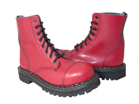 Glany STEADY'S różowe fuksja 8 dziurek skóra (4)