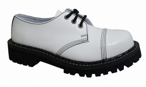 Przejdź do produktu Glany Steady's 3 dziurki półbuty białe