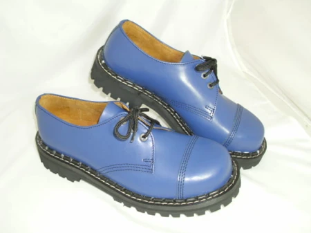 Glany STEADY'S niebieskie 3 dziurki półbuty skóra (1)