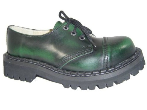 Przejdź do produktu Glany Steady's 3 dziurki półbuty przecierane na zielono