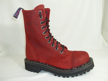 Glany Steady's czerwone 10 dziurek skóra nubuk crazy horse (1)