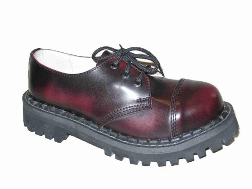 Przejdź do produktu Glany Steady's 3 dziurki półbuty przecierane na bordowo