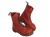 Glany Steady's czerwone 10 dziurek skóra nubuk crazy horse