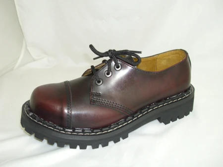 Glany STEADY'S przecierane na bordowo 3 dziurki półbuty skóra (1)