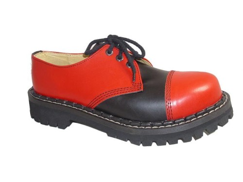 Przejdź do produktu Glany Steady's 3 dziurki półbuty czerwono - czarne