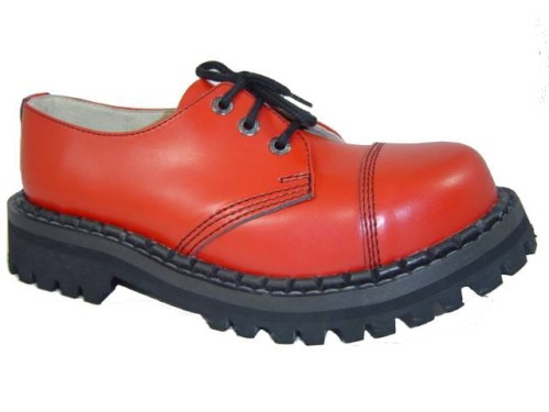 Przejdź do produktu Glany Steady's 3 dziurki półbuty czerwone